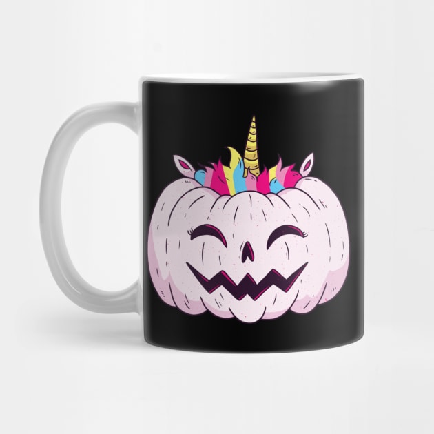 halloween UNICORN PUMPKIN funny by Midoart